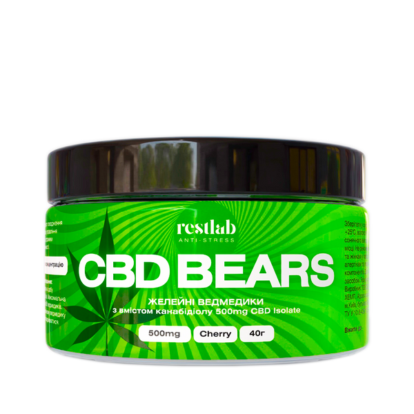 Желейні Ведмедики CBD з канабідіолом зі смаком яблука 80 грам СБДЖ-06	 &mdash; Dikoros