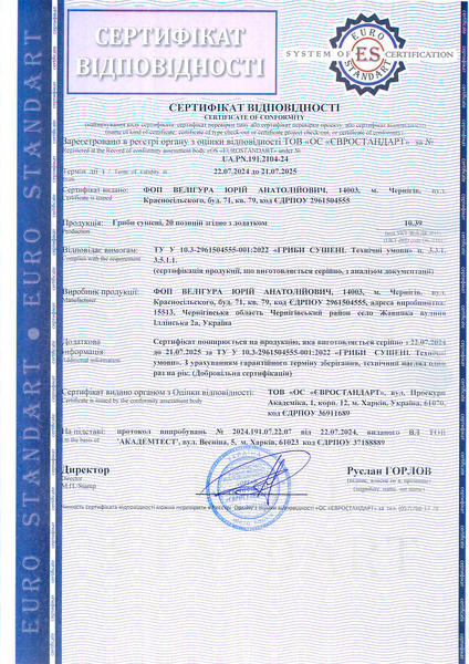Шляпки мухомору червоного (Amanita muscaria) сушені, сорт Еліт - 200 грам МХМЧ-200ЕС24 &mdash; Dikoros