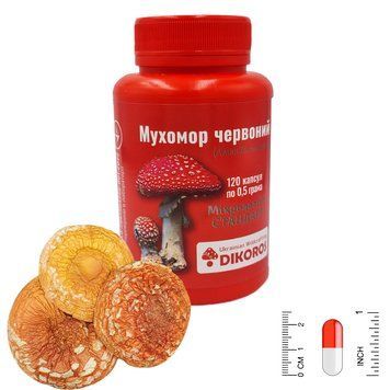 Microdosing Standart Mushroom red (Amanita muscaria) 0.5 grams 120 capsules 2026 МХМК-120524 &mdash; Dikoros