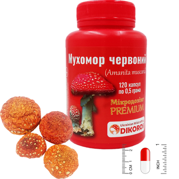 Microdosing Premium Red amanita (Amanita muscaria) 120 capsules of 0.5 grams МХМКП-120526 &mdash; Dikoros