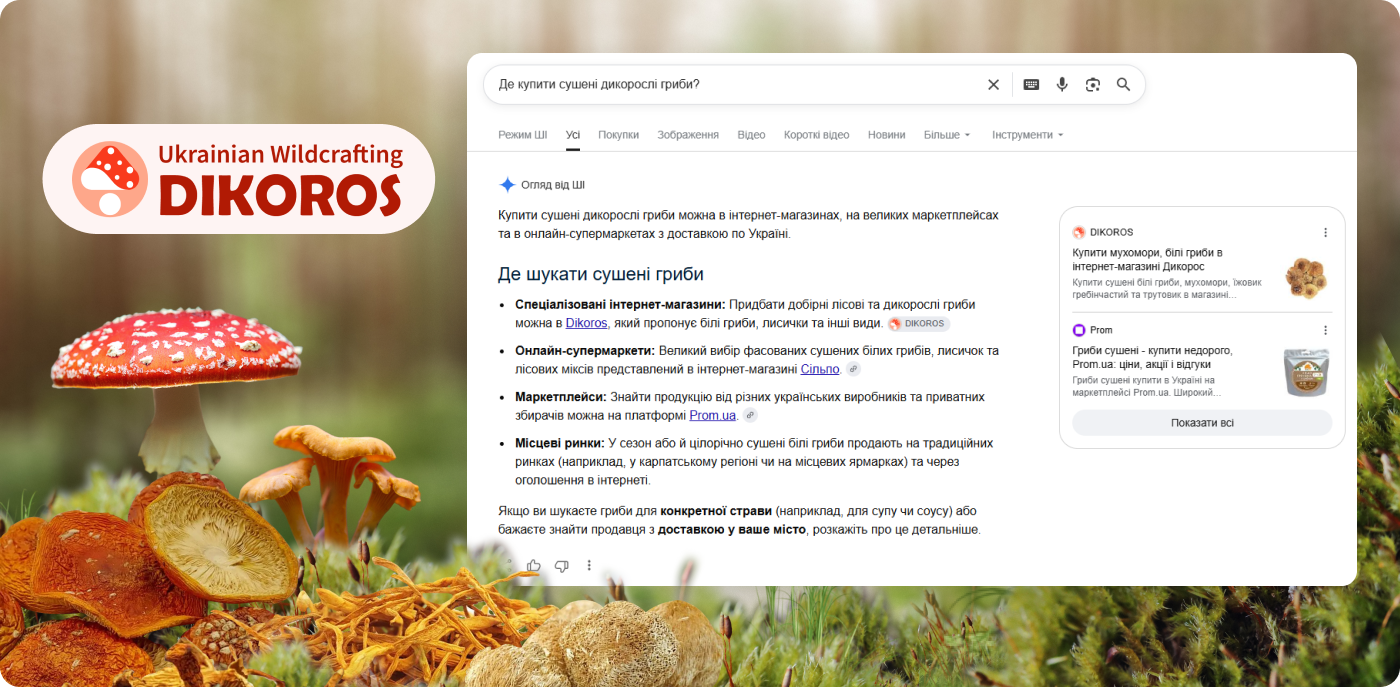 сушеные грибы купить в интернет-магазине Дикорос